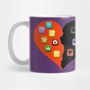 Love vs Hate - Apps Mug